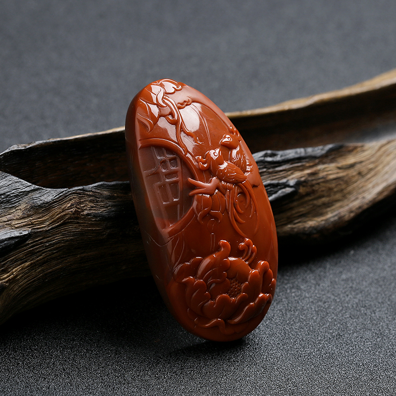 冻料南红吊坠-红掌柜