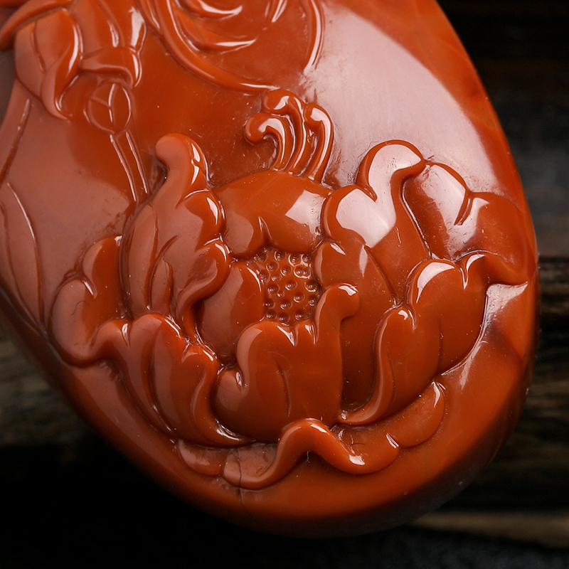 天然南红花开富贵-红掌柜