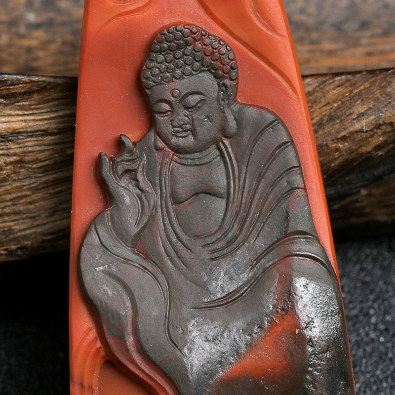 天然南红佛祖吊坠-红掌柜