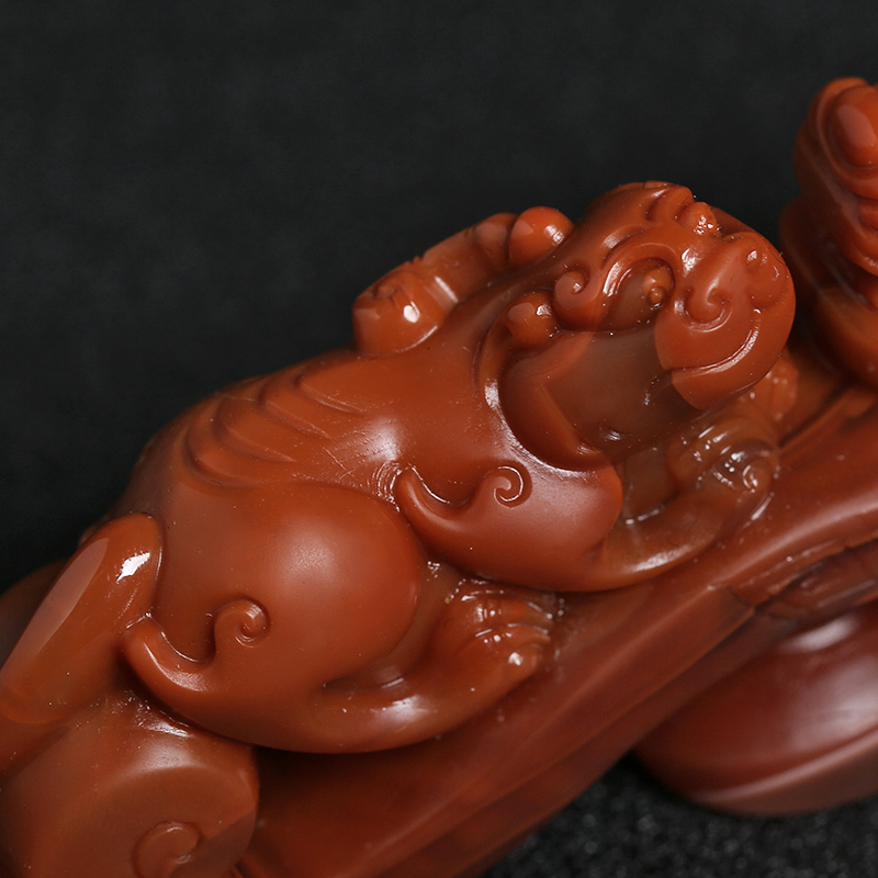 川料天然南红龙勾-红掌柜