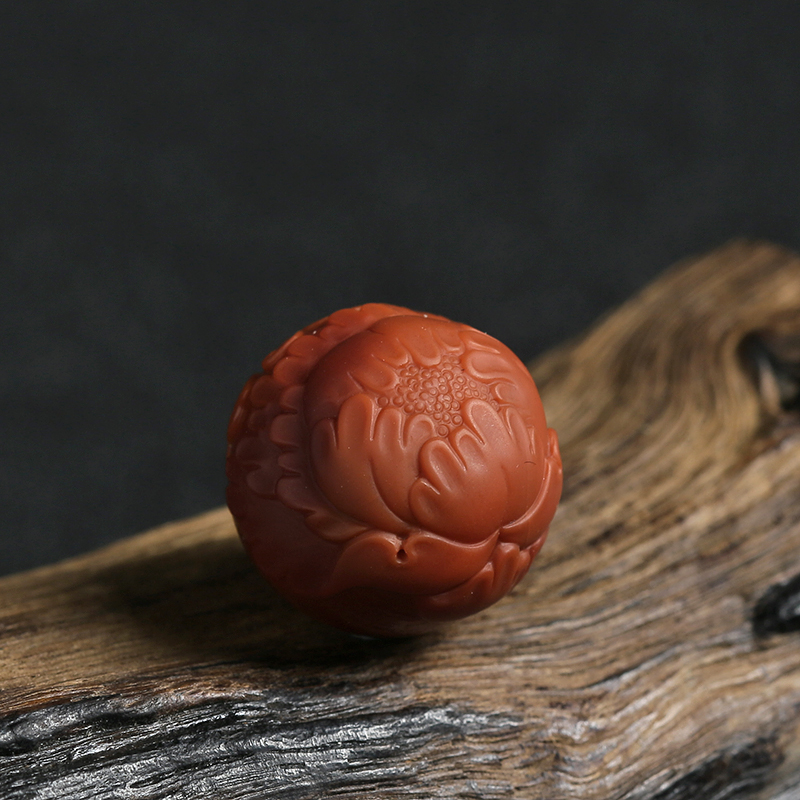 南红花开富贵圆珠-红掌柜