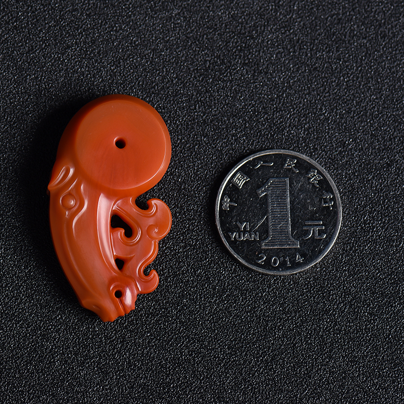 柿子红南红吊坠-红掌柜