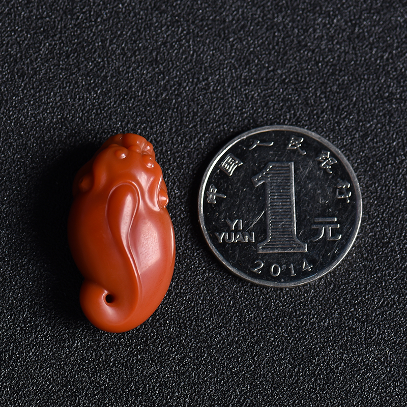 柿子红南红吊坠-红掌柜