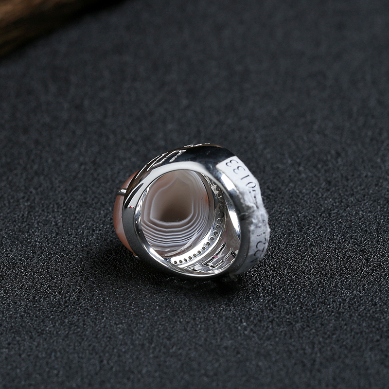 18K金镶钻川料天然南红戒指-红掌柜