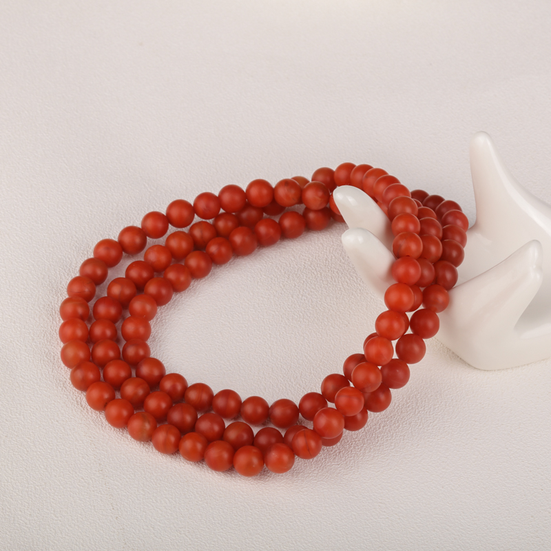 柿子红南红108佛珠 - 红掌柜