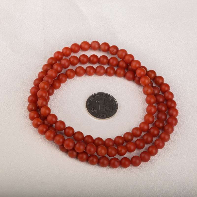保山柿子红南红佛珠 - 红掌柜