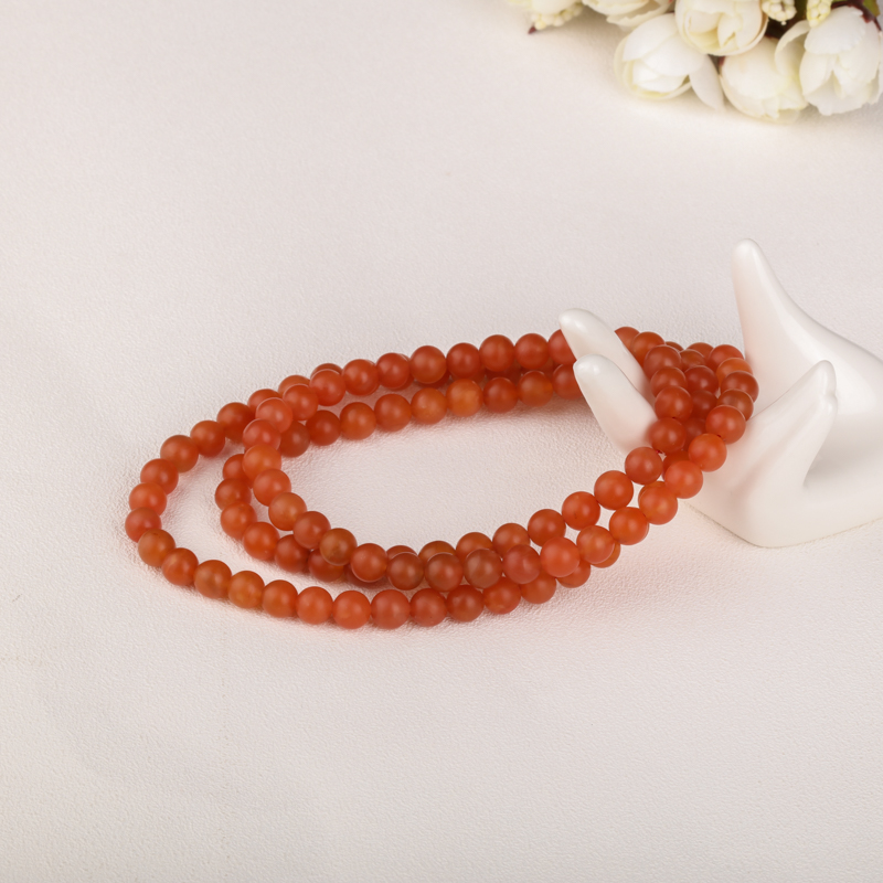 柿子红南红108佛珠 - 红掌柜