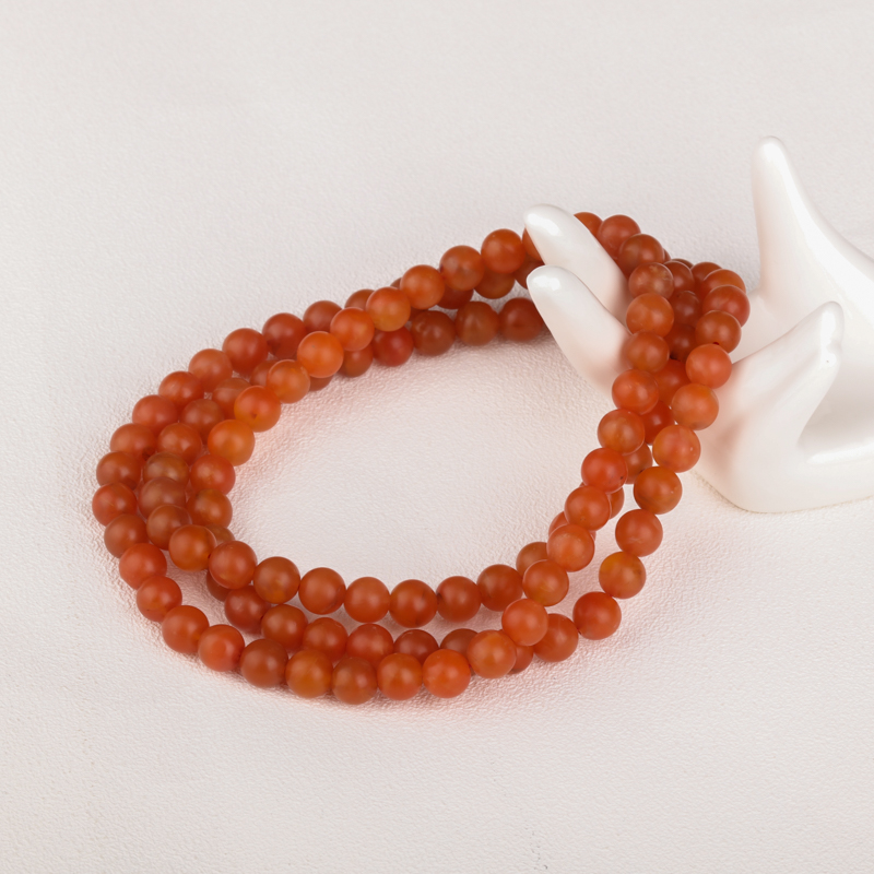 柿子红南红108佛珠 - 红掌柜