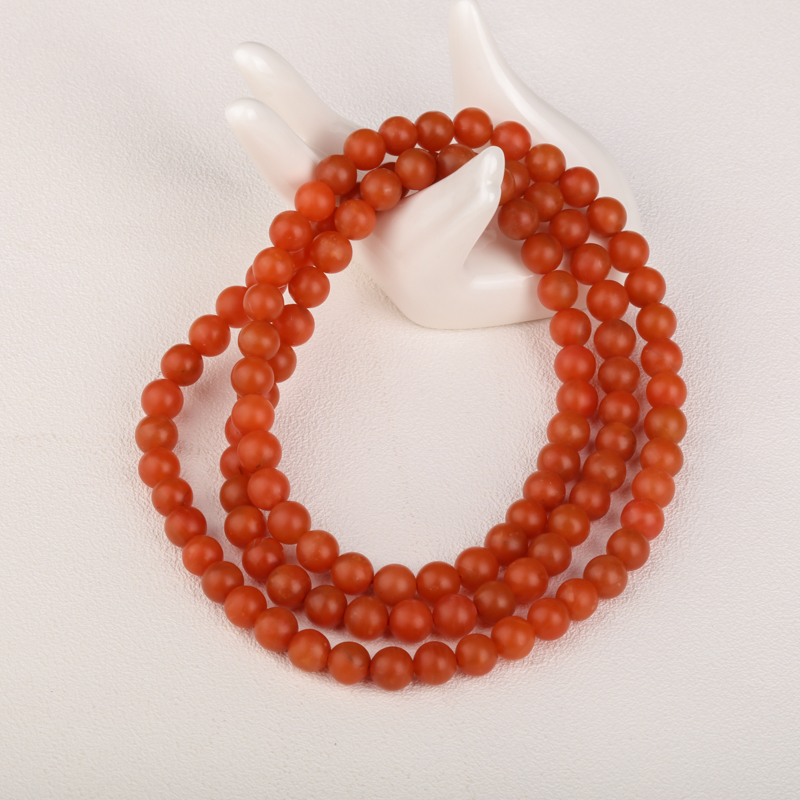 柿子红南红佛珠 - 红掌柜