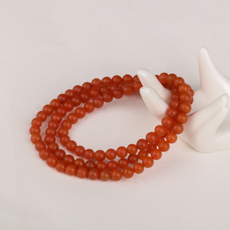 柿子红南红108佛珠 - 红掌柜、