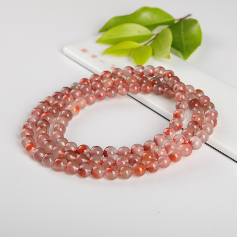7.5mm冰飘料南红佛珠-红掌柜