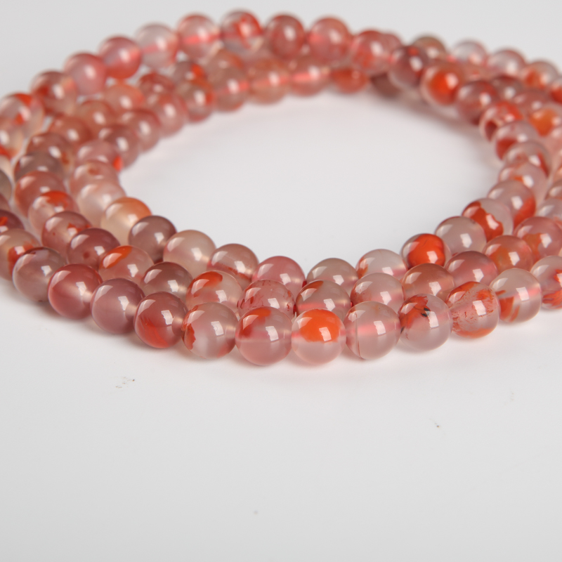 7.5mm天然冰飘料南红108佛珠-红掌柜