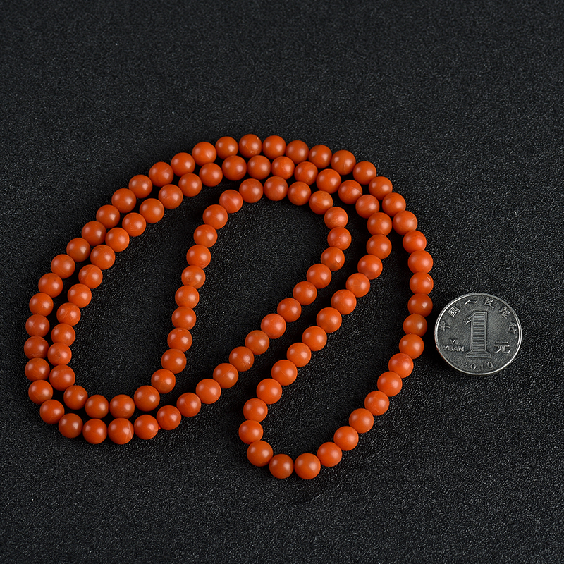 柿子红南红佛珠-红掌柜