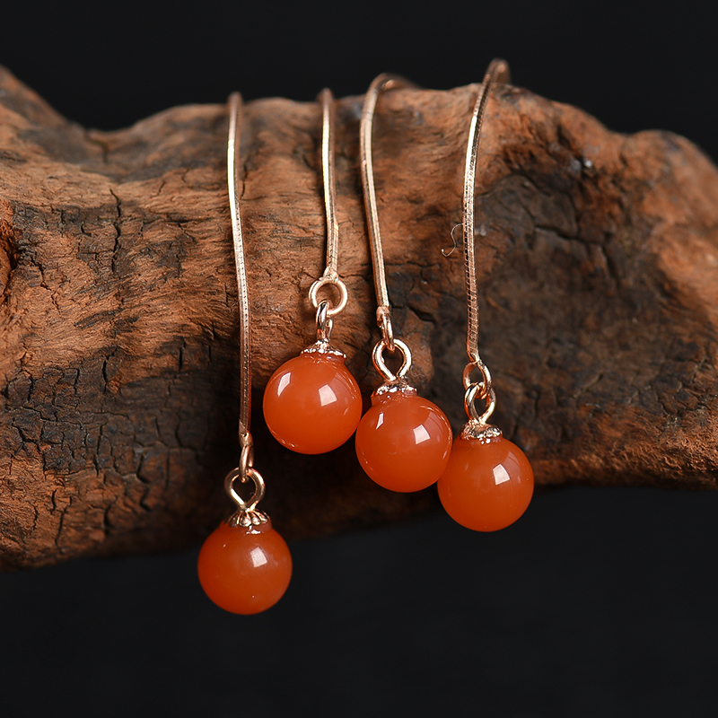 樱桃红南红耳坠-红掌柜