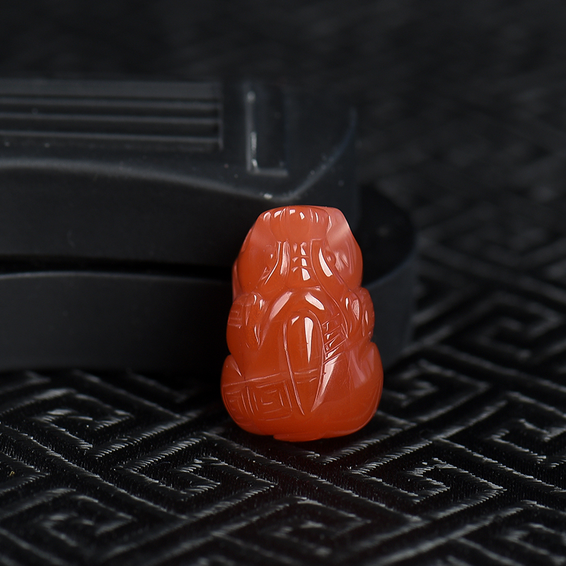 樱桃红南红貔貅吊坠-红掌柜