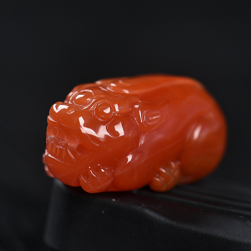 四川樱桃红南红貔貅吊坠-红掌柜