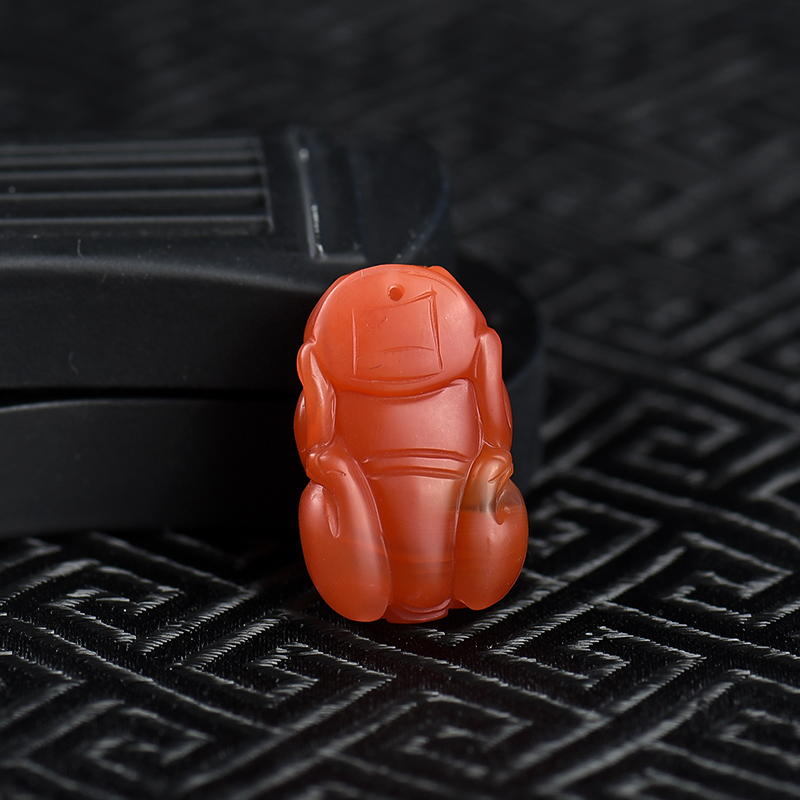 四川樱桃红南红貔貅吊坠-红掌柜