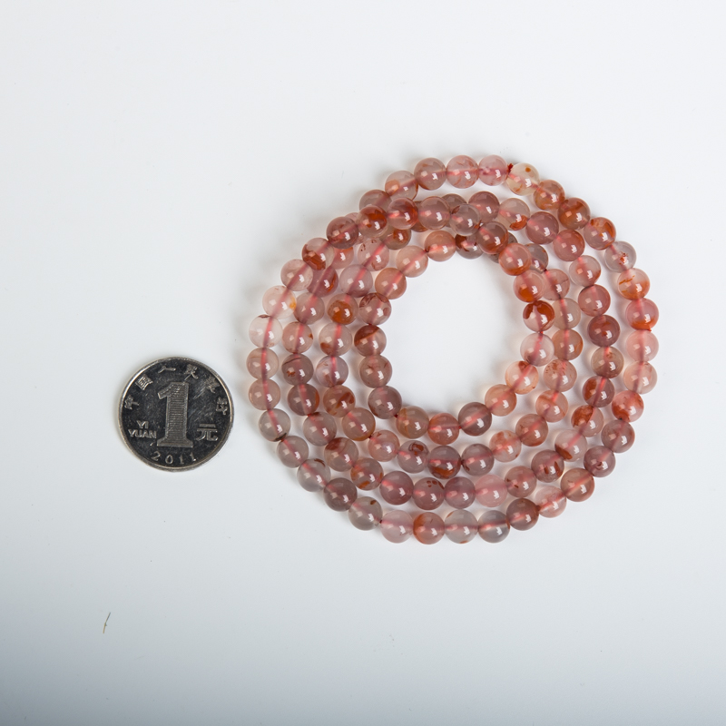 6.9mm冰飘料南红108佛珠-红掌柜