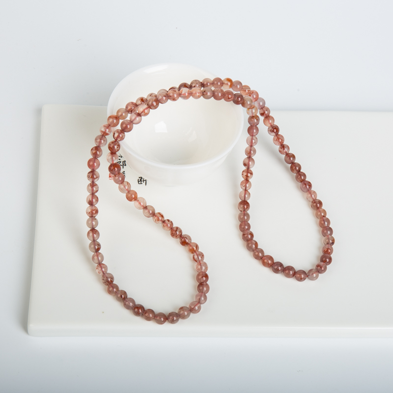 6.6mm四川南红108佛珠-红掌柜