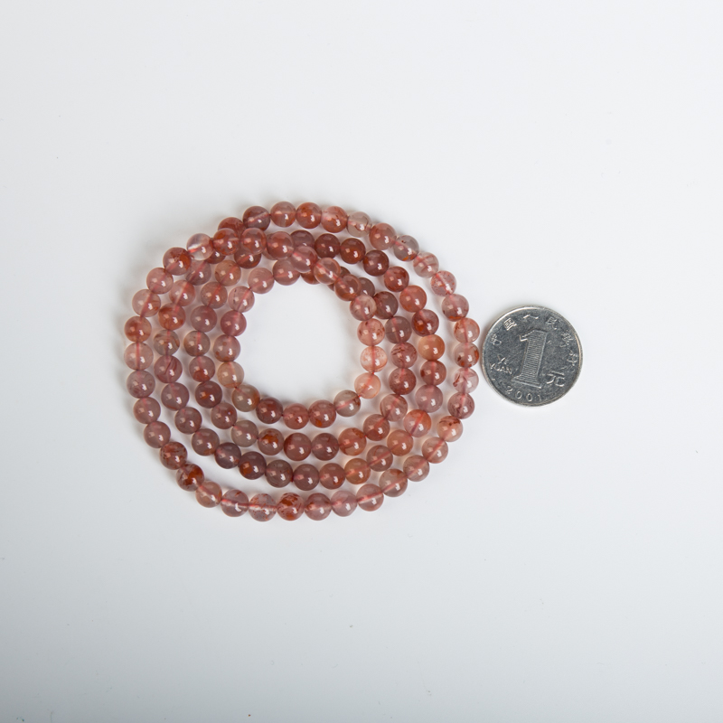 6.6mm冰飘料南红108佛珠-红掌柜