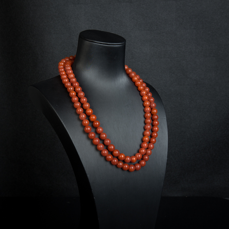 8.9mm天然南红108佛珠-红掌柜
