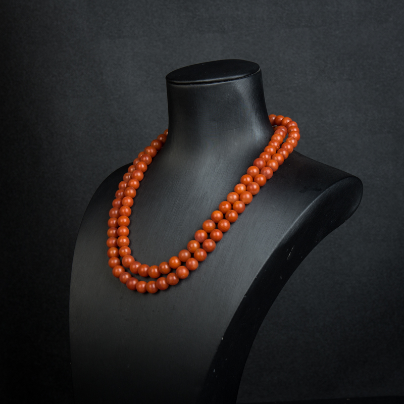 云南保山南红108佛珠-红掌柜