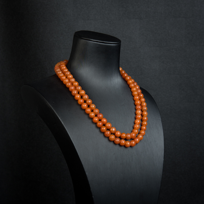 云南保山南红108佛珠-红掌柜