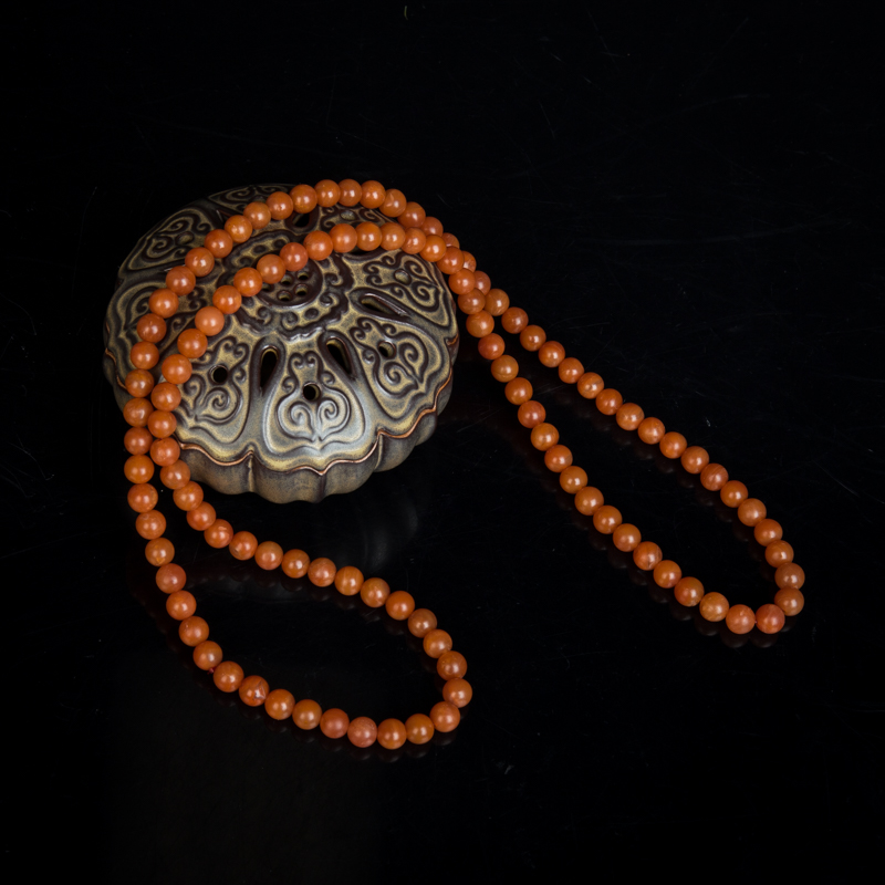 7.5mm保山南红108佛珠-红掌柜