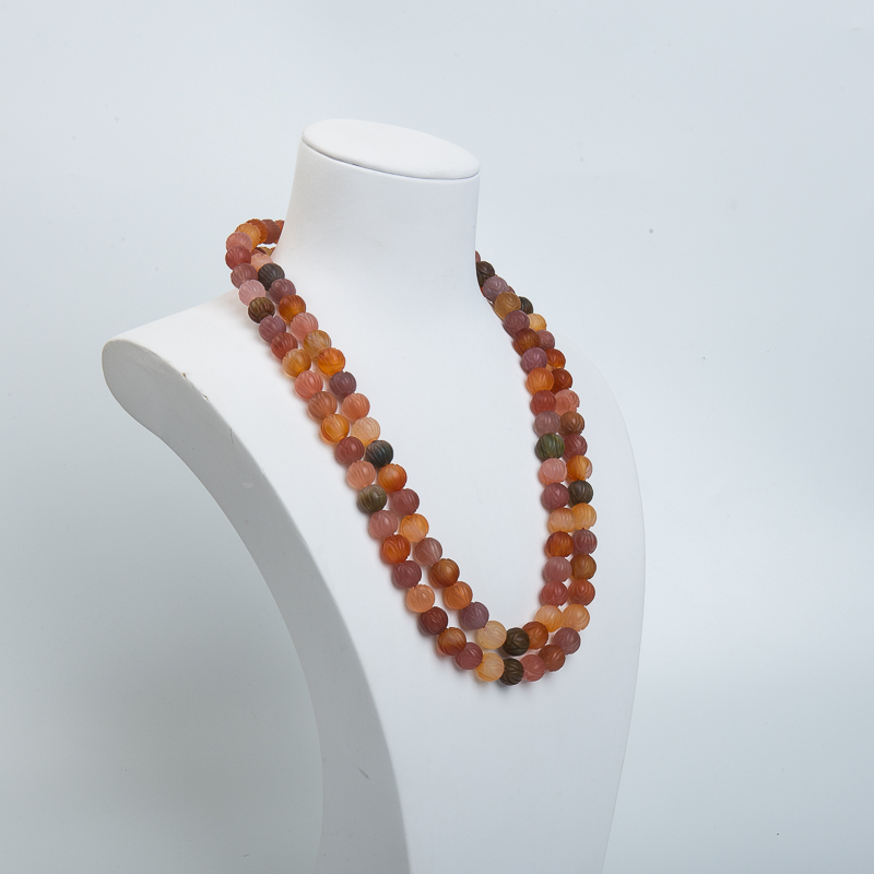 盐源玛瑙108莲花珠-红掌柜