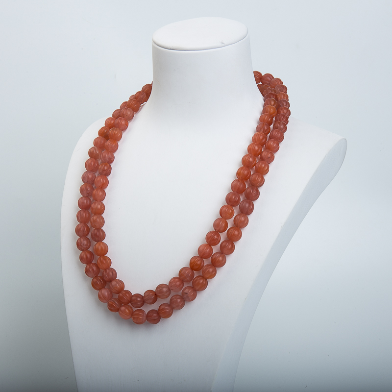 冰飘料南红108南瓜珠-红掌柜