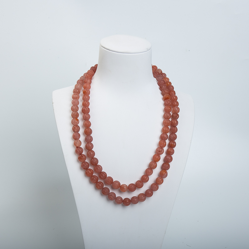 9mm冰飘料南红108南瓜珠-红掌柜