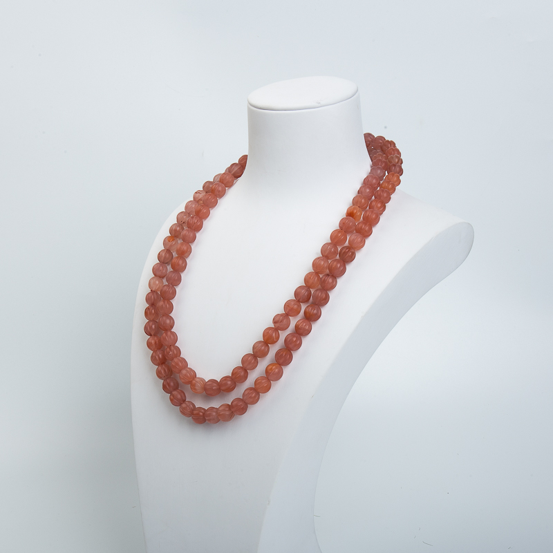 冰飘料南红108南瓜珠-红掌柜