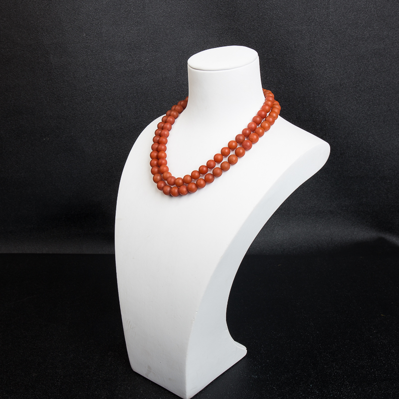 8.2mm天然四川柿子红南红手串-红掌柜