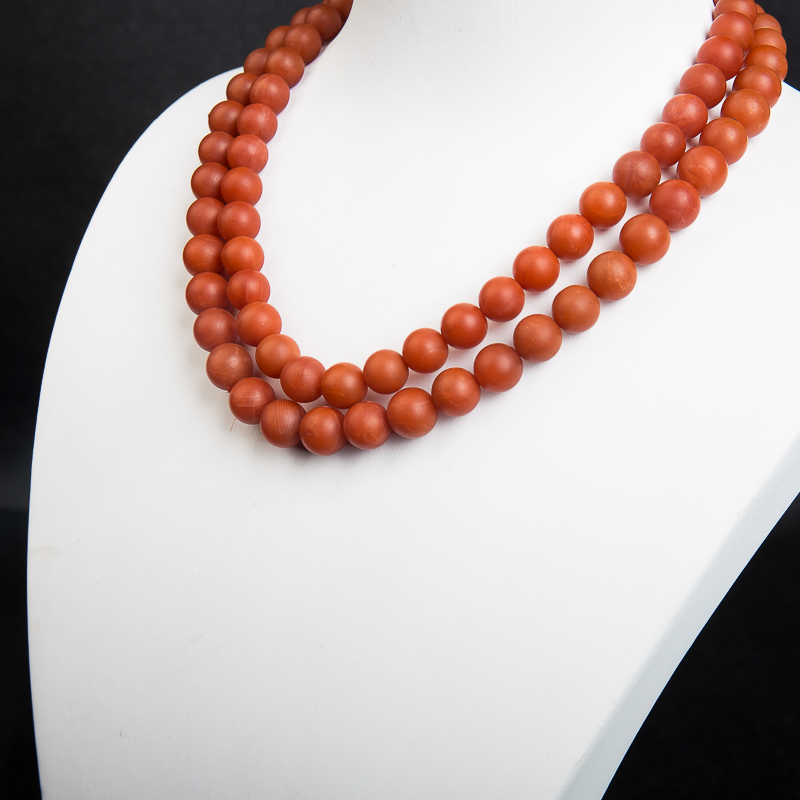 8.2mm四川柿子红南红多圈手串-红掌柜