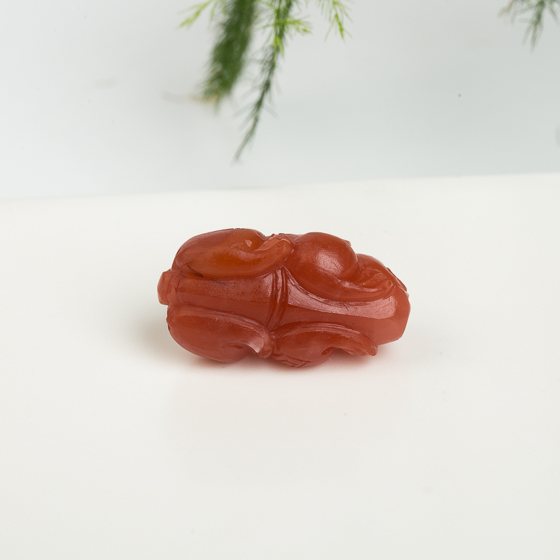 天然四川南红貔貅吊坠-红掌柜