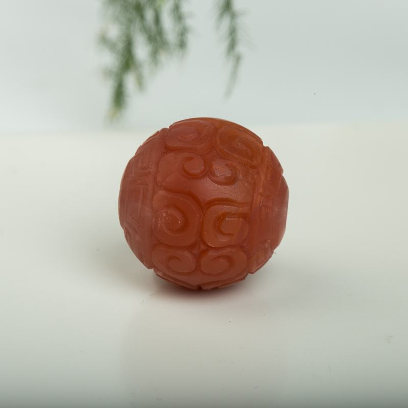 保山天然南红回纹珠吊坠-红掌柜