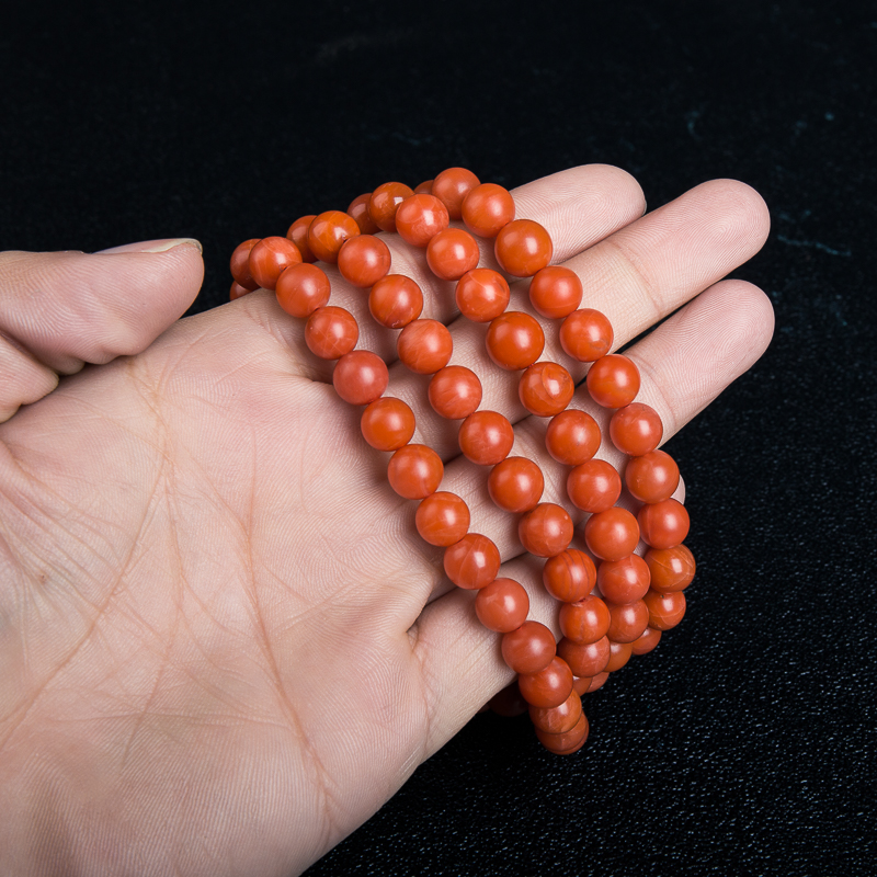 保山天然柿子红南红108-红掌柜