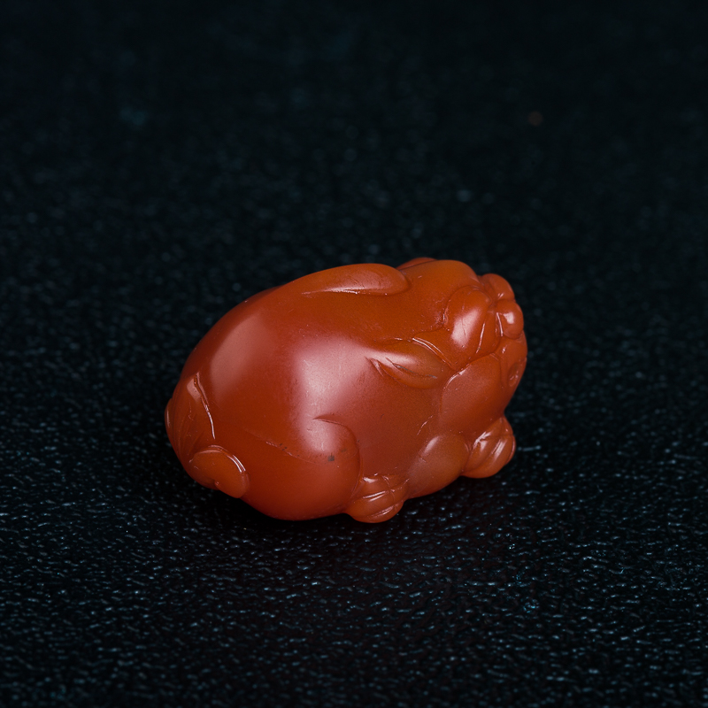 四川天然樱桃红南红吊坠-红掌柜