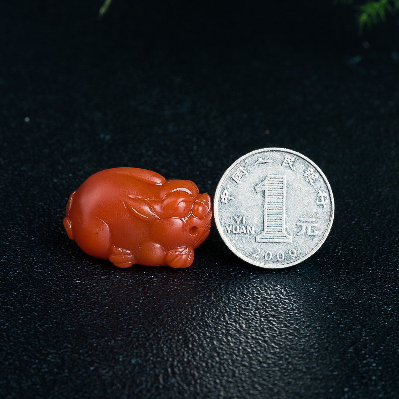 樱桃红南红吊坠-红掌柜