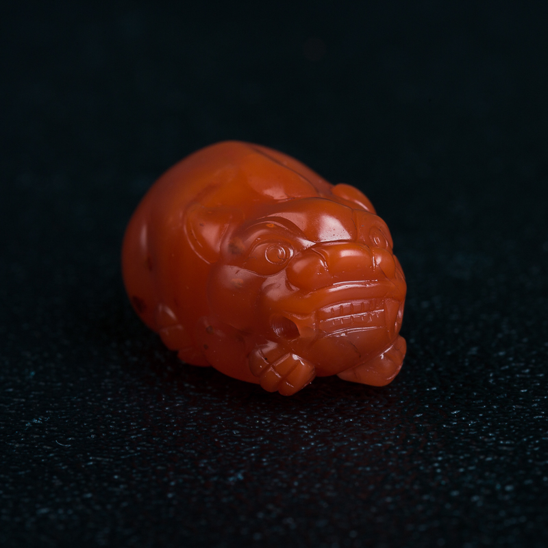 四川天然樱桃红南红吊坠-红掌柜