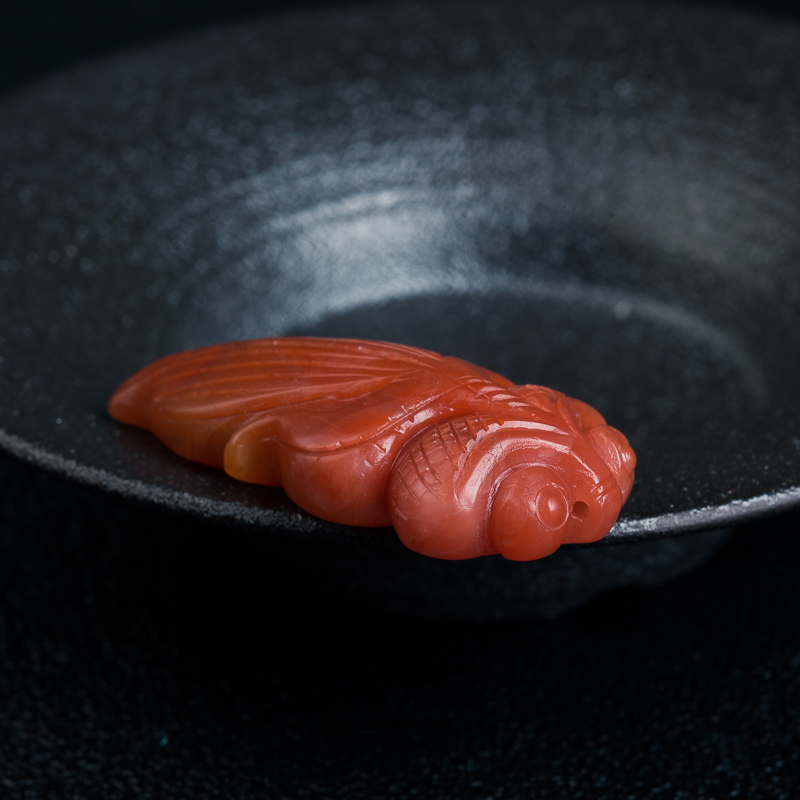 樱桃红南红金玉满堂吊坠-红掌柜