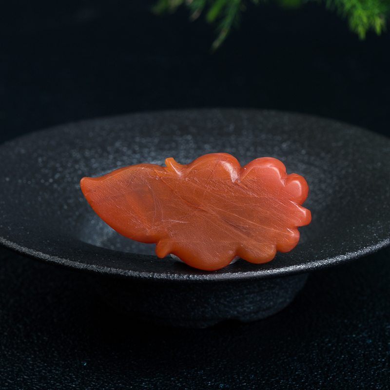 四川天然南红金玉满堂吊坠-红掌柜