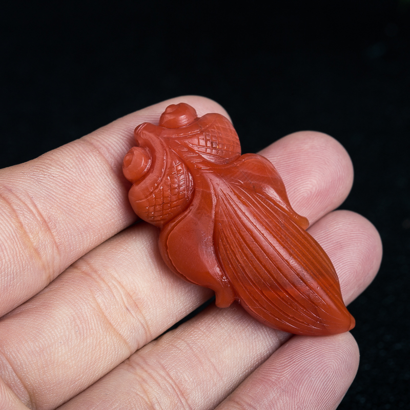 樱桃红南红金玉满堂挂坠-红掌柜