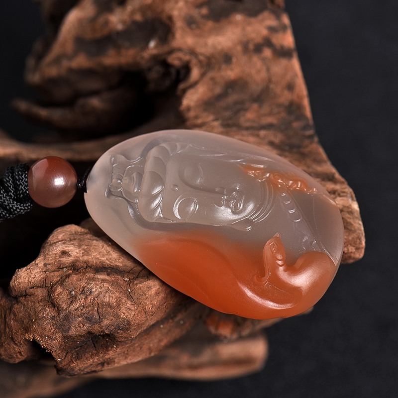 保山冻料南红观音吊坠 - 红掌柜