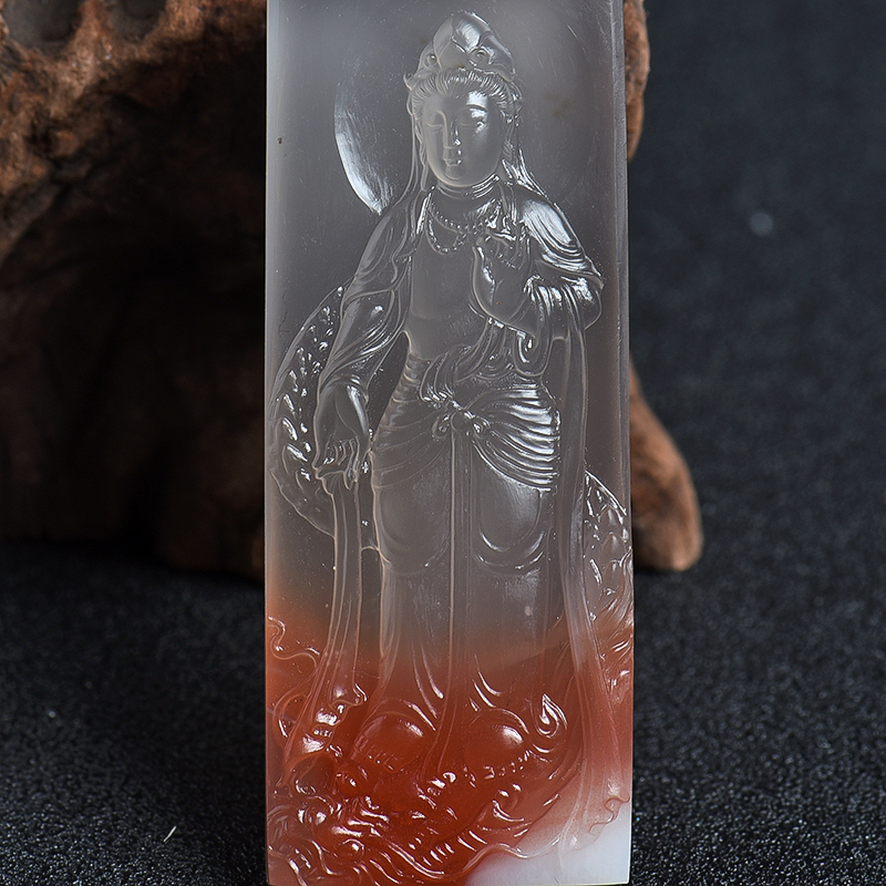 保山南红观音吊坠 - 红掌柜