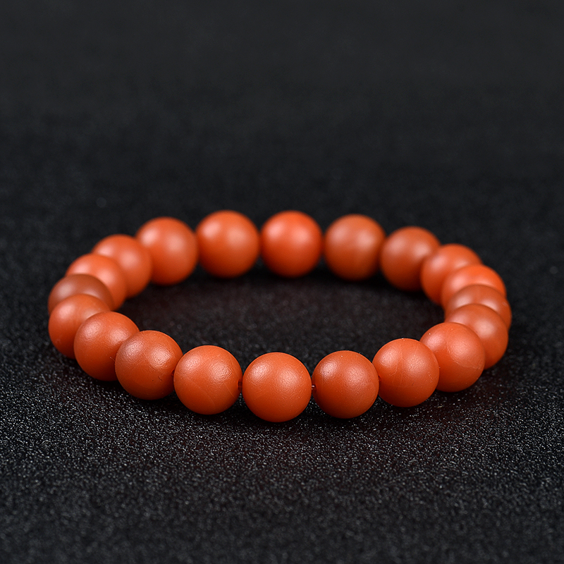 保山柿子红南红手串-红掌柜