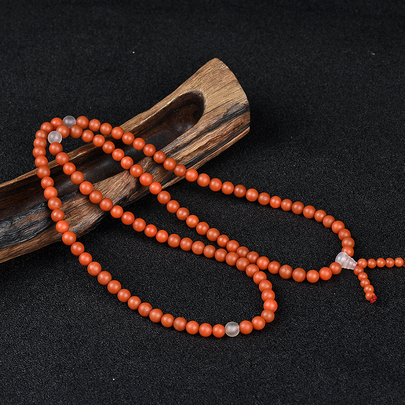 保山柿子红南红珠串-红掌柜