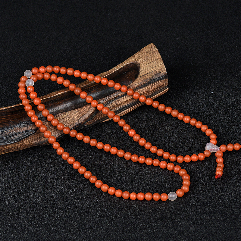 保山柿子红南红珠串-红掌柜