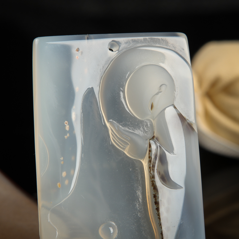 云南白玛瑙禅悟吊坠-红掌柜