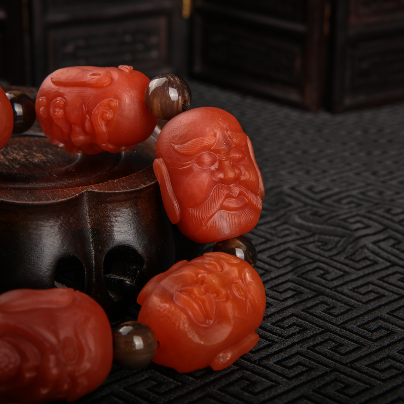 保山南红手把件-红掌柜